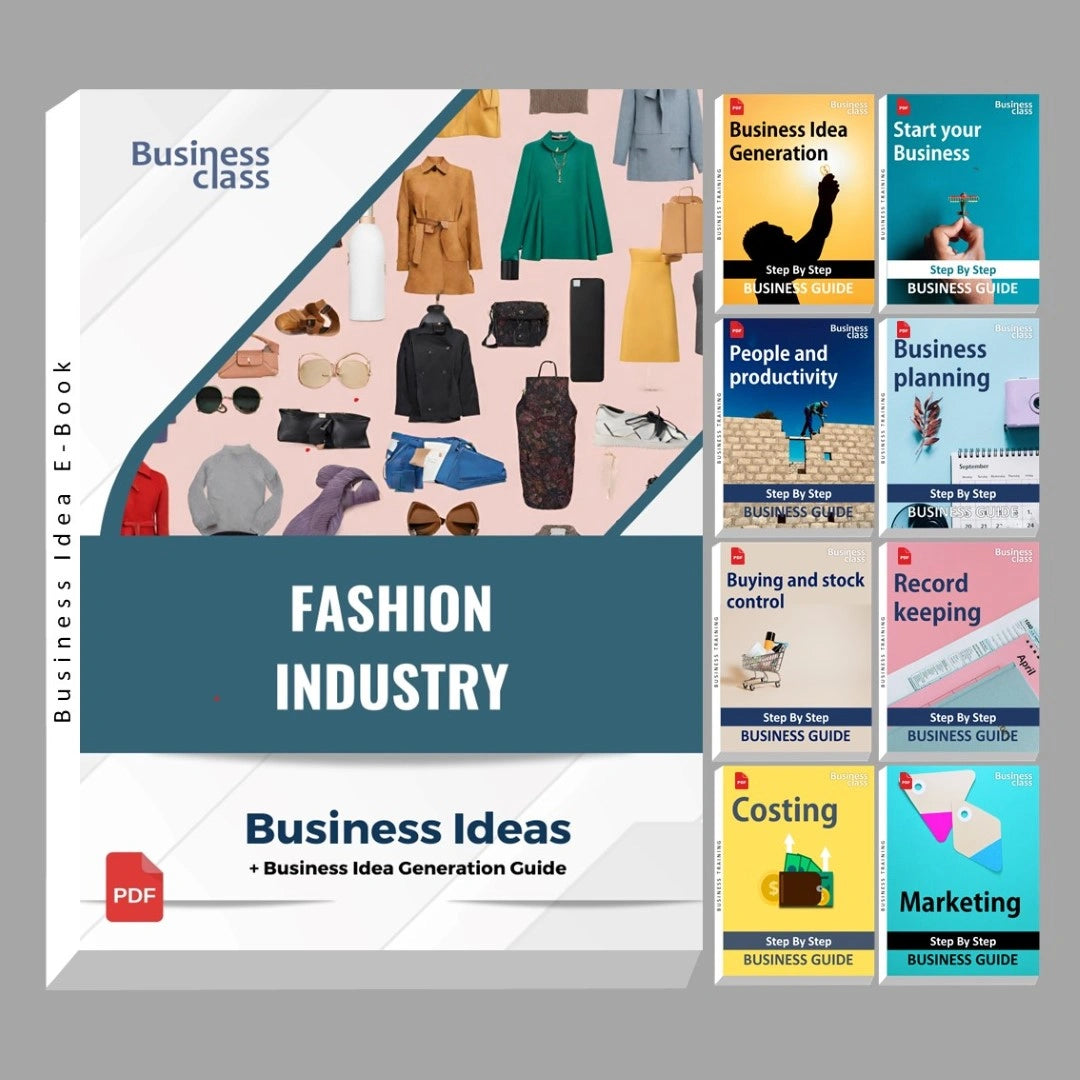 Fashion industry business ideas book with business training guide bundle