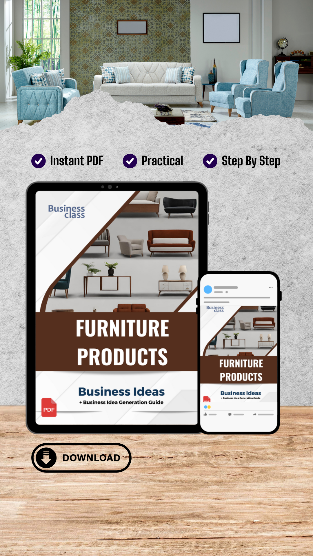 Furniture Products ideas book with business training guide bundle