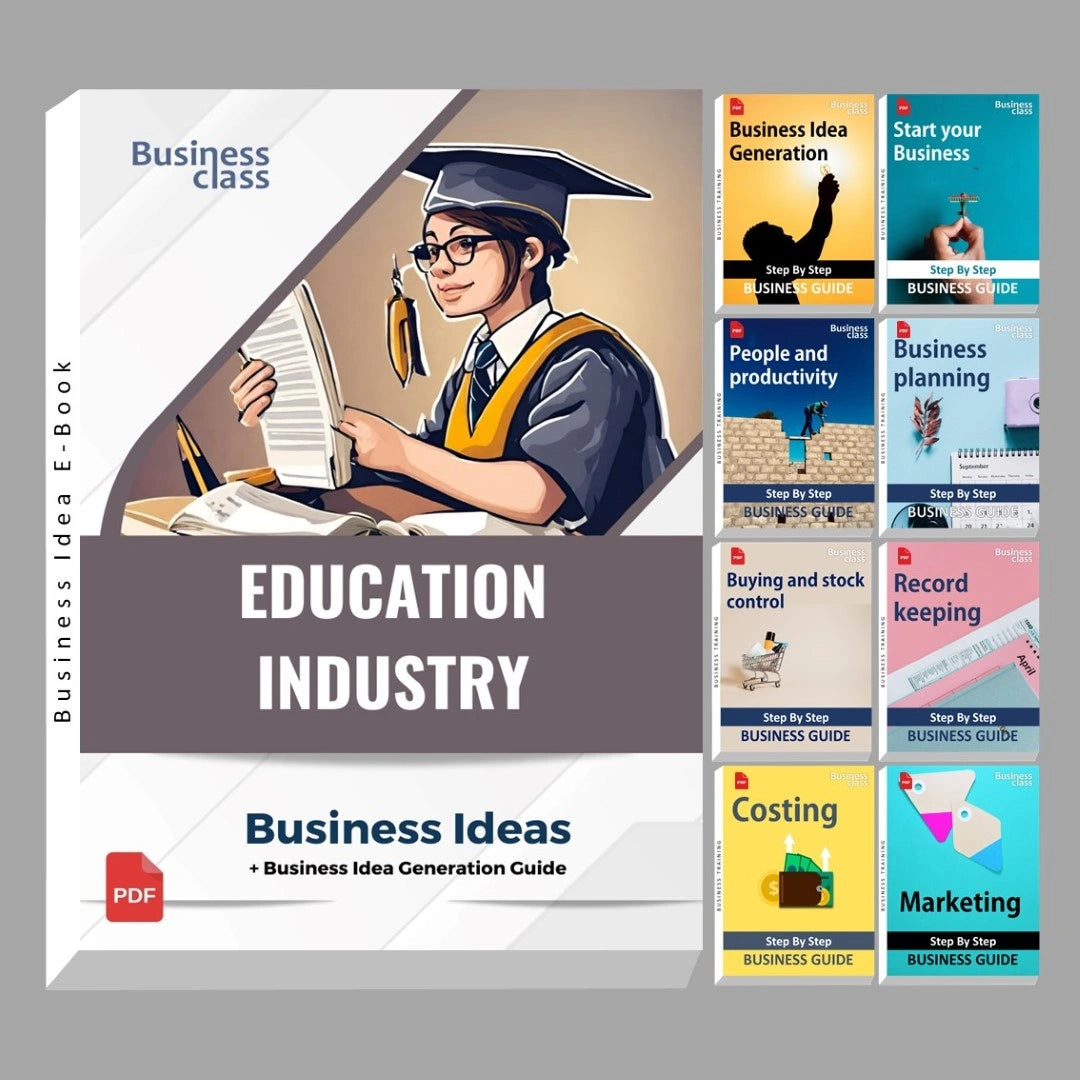 Education industry business ideas book with business training guide bundle