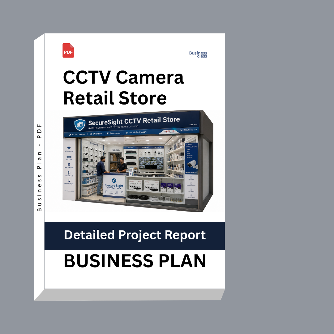 CCTV Camera Retail Store Detailed Project Report – DPR & Business Plan