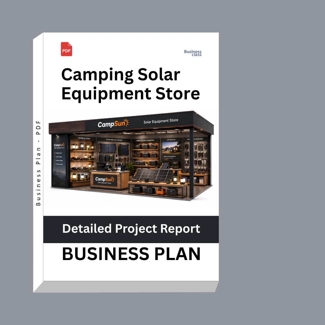 Camping Solar Equipment Store Detailed Project Report – DPR Business Plan