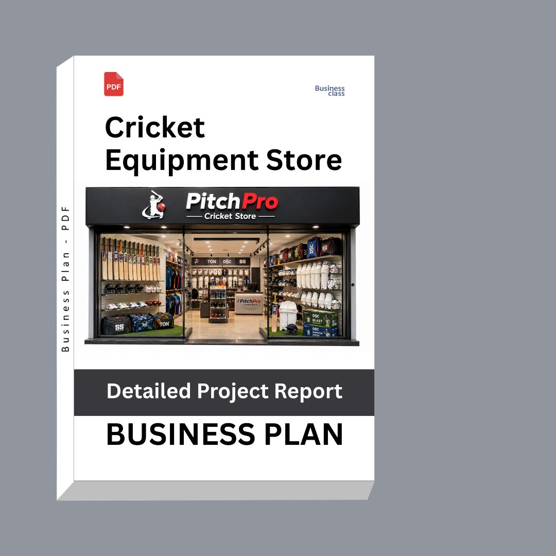 Cricket Equipment Store Detailed Project Report – DPR & Business Plan