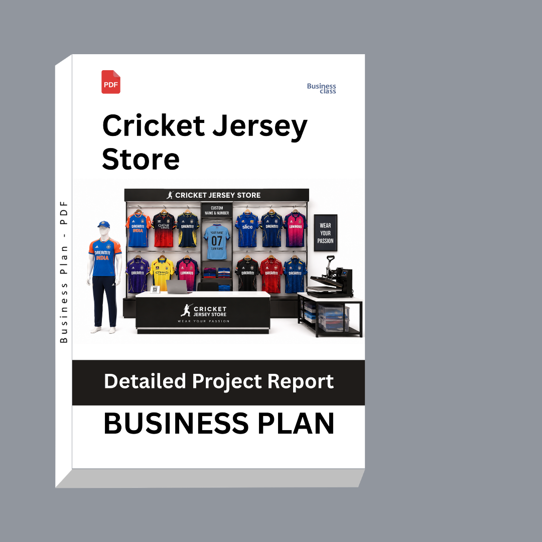 Cricket Jersey Store Detailed Project Report – DPR Business Plan