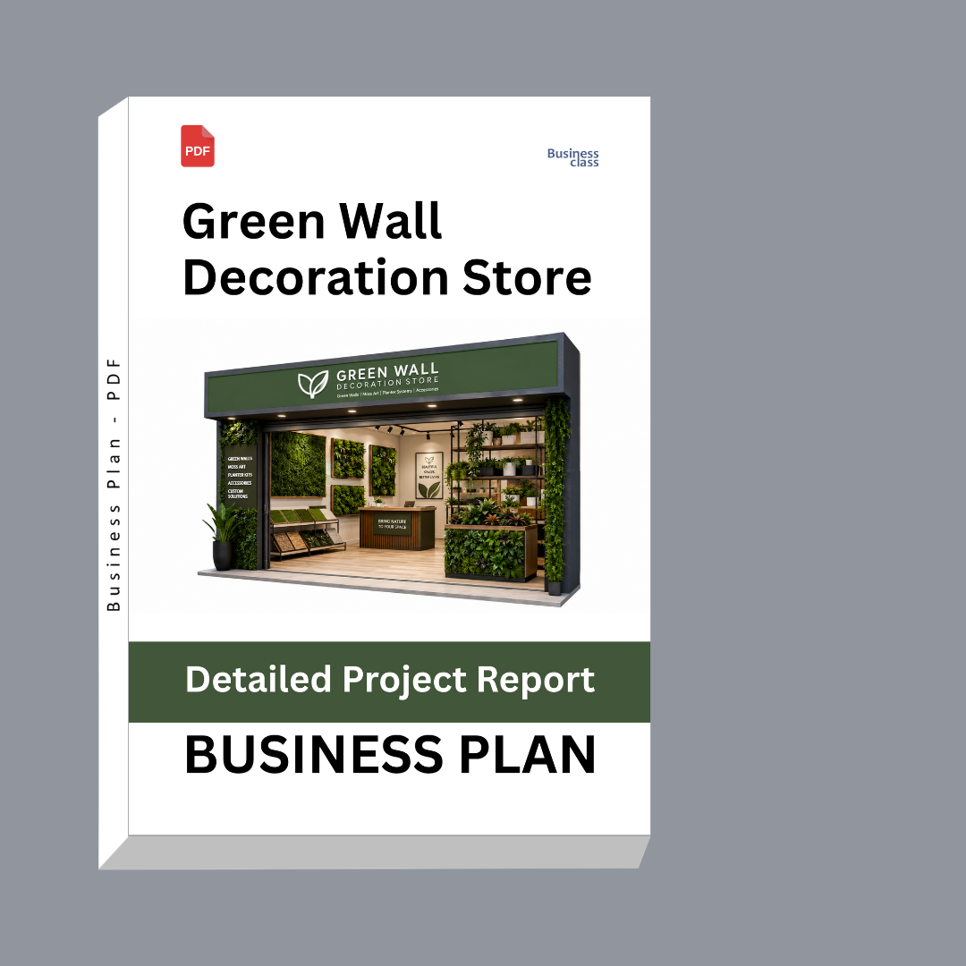 Green Wall Decoration Store Detailed Project Report – DPR Business Plan