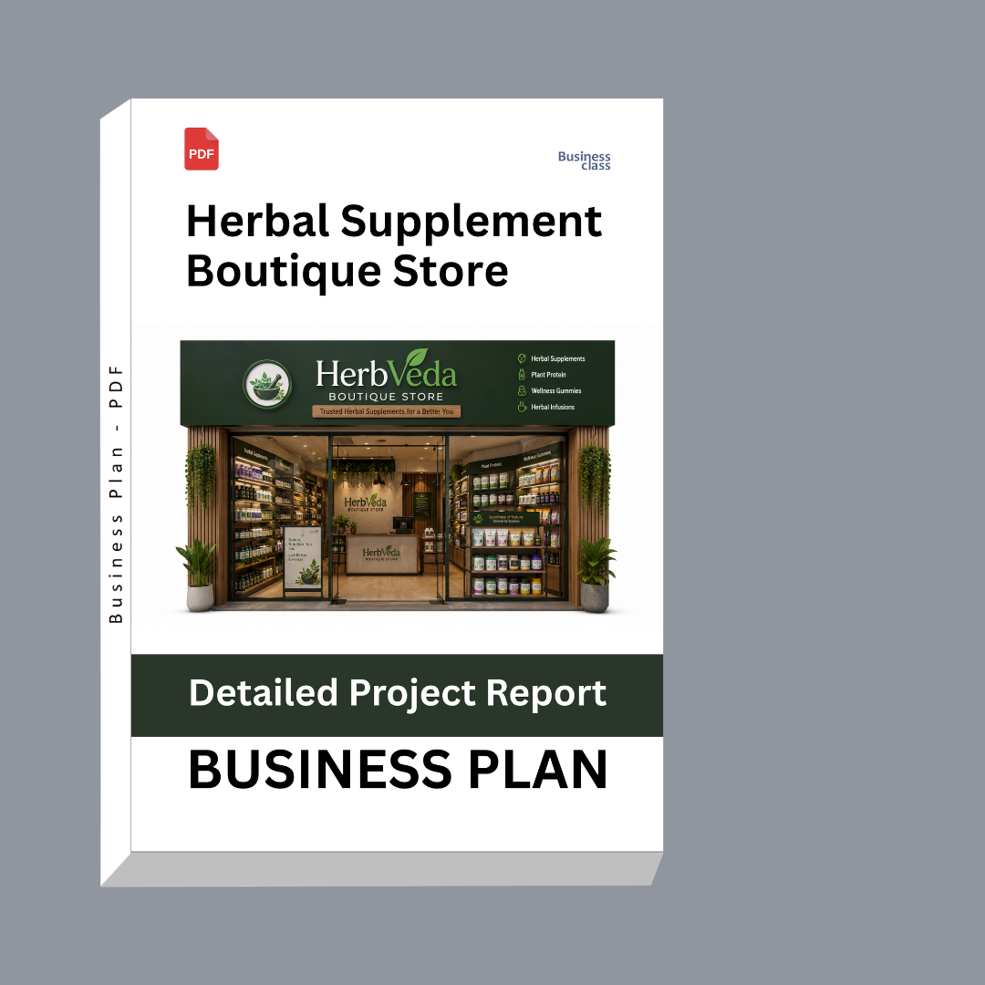 Herbal Supplement Boutique Store Detailed Project Report – DPR Business Plan