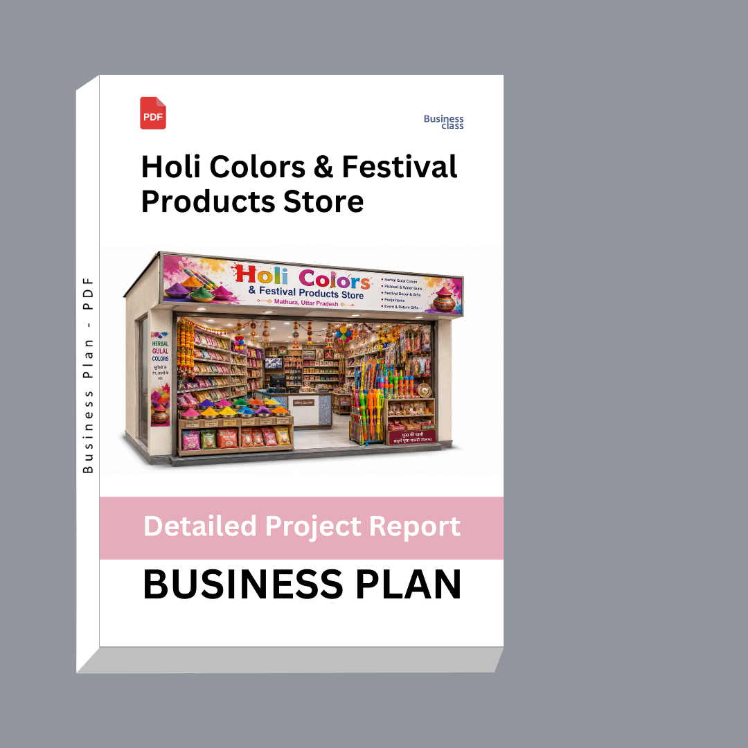 Holi Colors & Festival Products Store Detailed Project Report – DPR & Business Plan