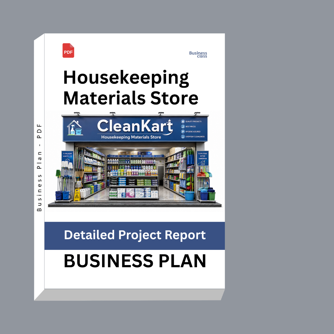 Housekeeping Materials Store Detailed Project Report – DPR Business Plan