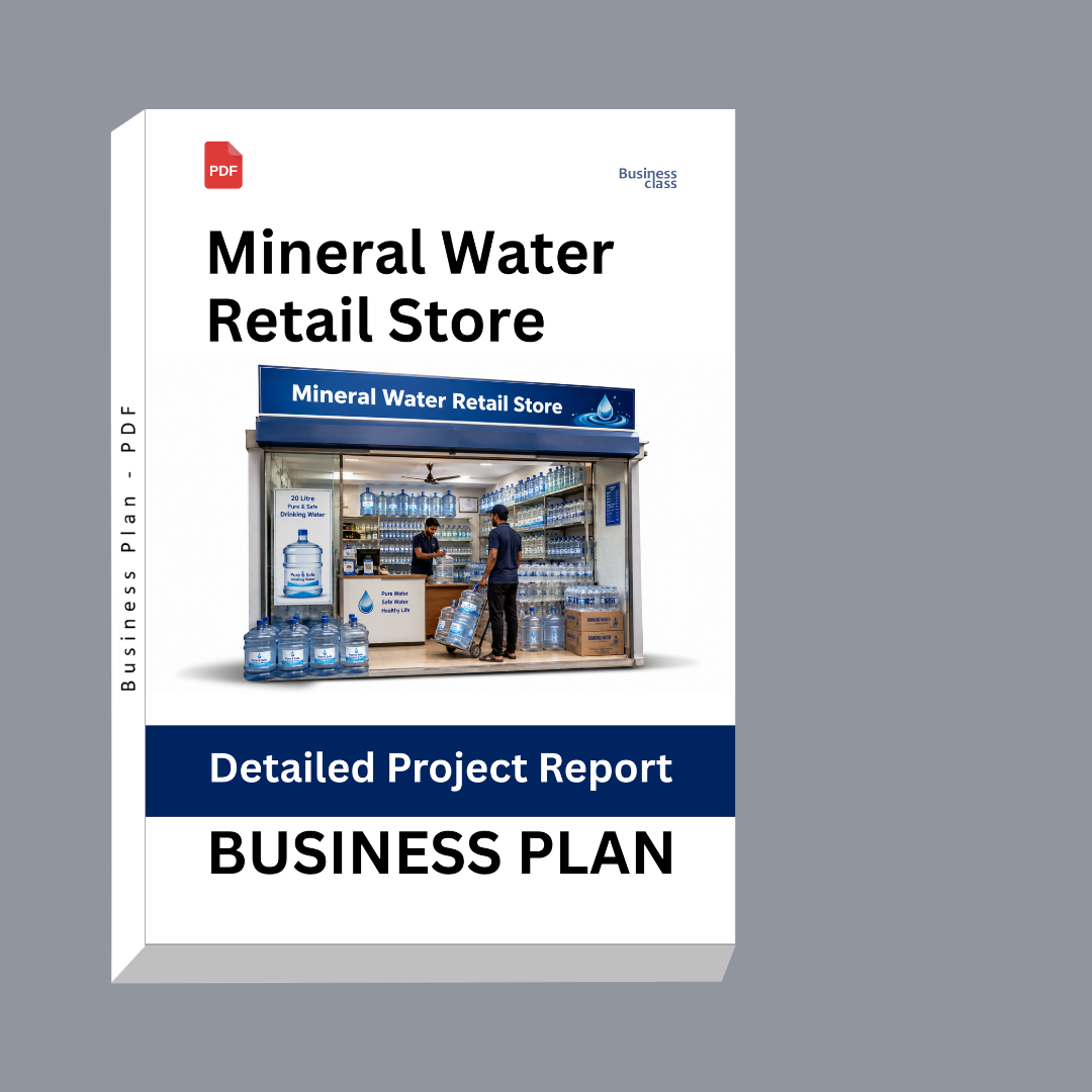 Mineral Water Retail Store Detailed Project Report – DPR & Business Plan