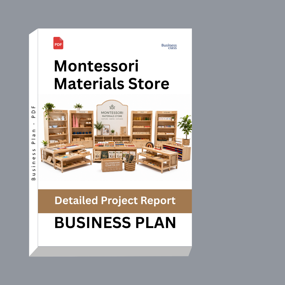 Montessori Materials Store Detailed Project Report – DPR Business Plan