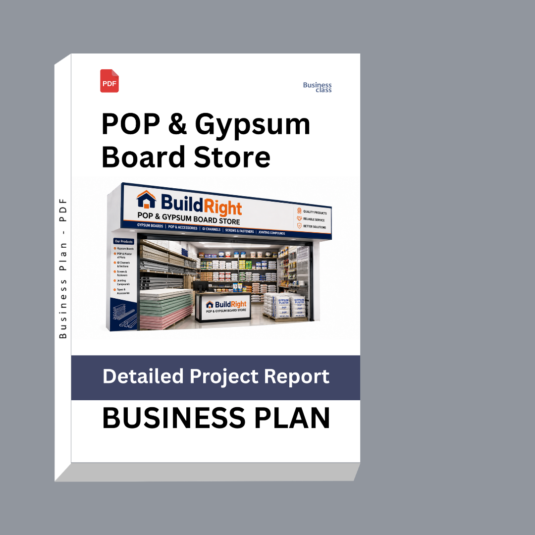 POP & Gypsum Board Store Detailed Project Report – DPR Business Plan