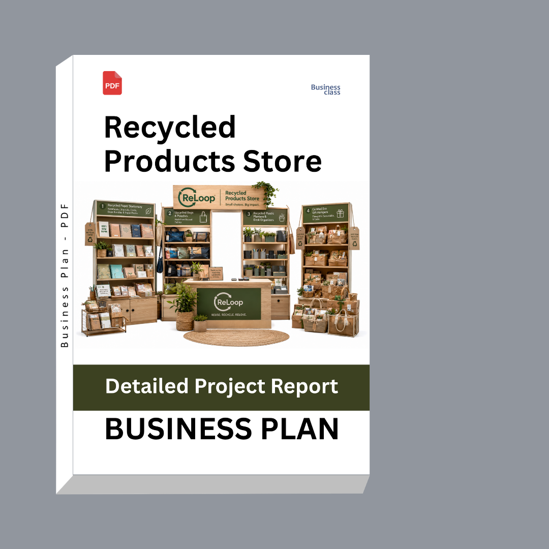 Recycled Products Store Detailed Project Report – DPR & Business Plan