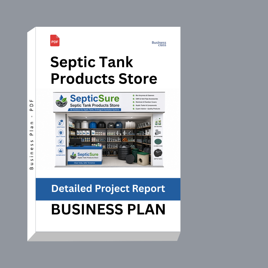 Septic Tank Products Store Detailed Project Report – DPR Business Plan