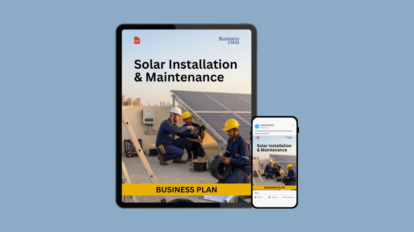 Solar Installation & Maintenance Business Plan Ebook