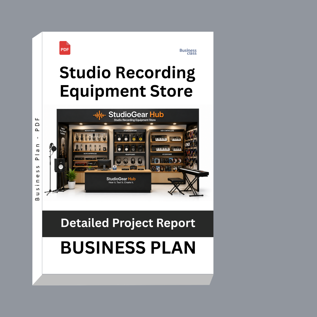 Studio Recording Equipment Store Detailed Project Report – DPR Business Plan