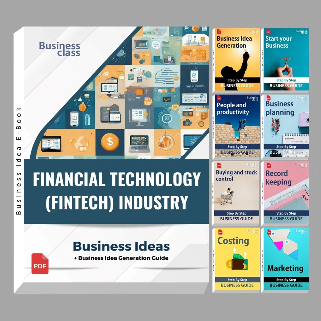 Financial technology (Fintech) industry business ideas book with business training guide bundle