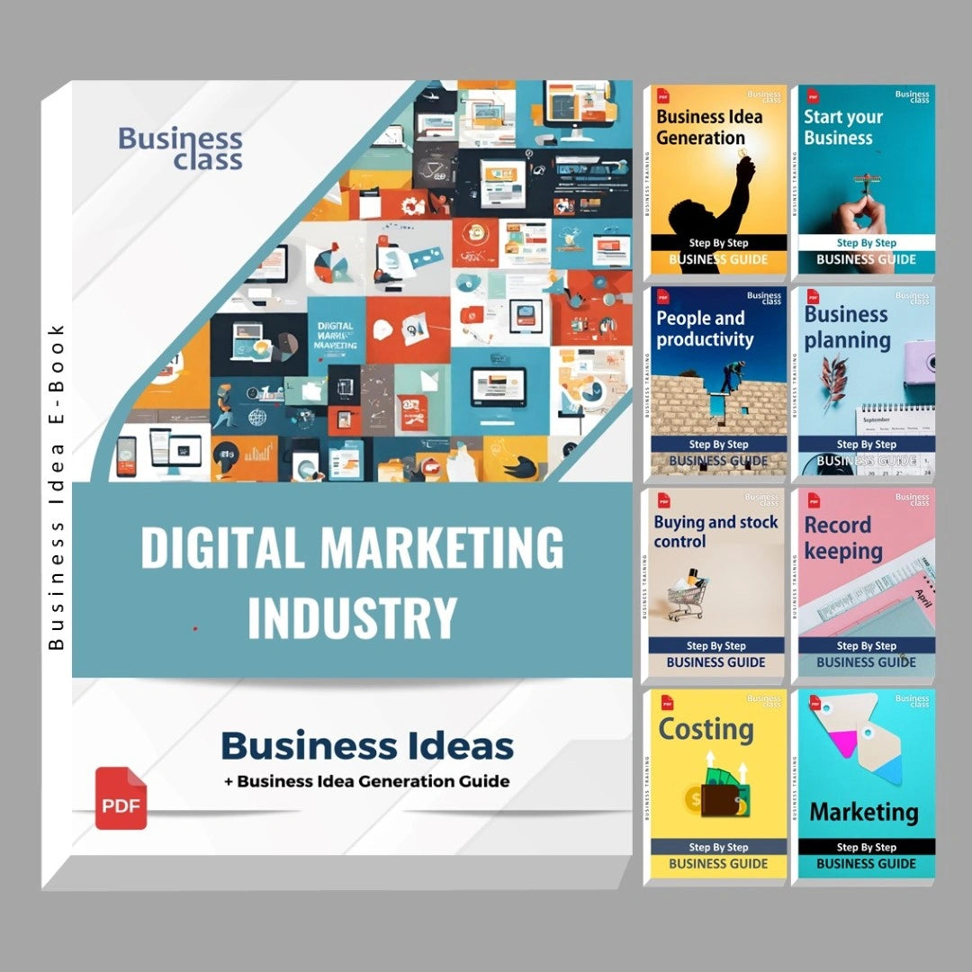 Digital marketing industry business ideas book with business training guide bundle