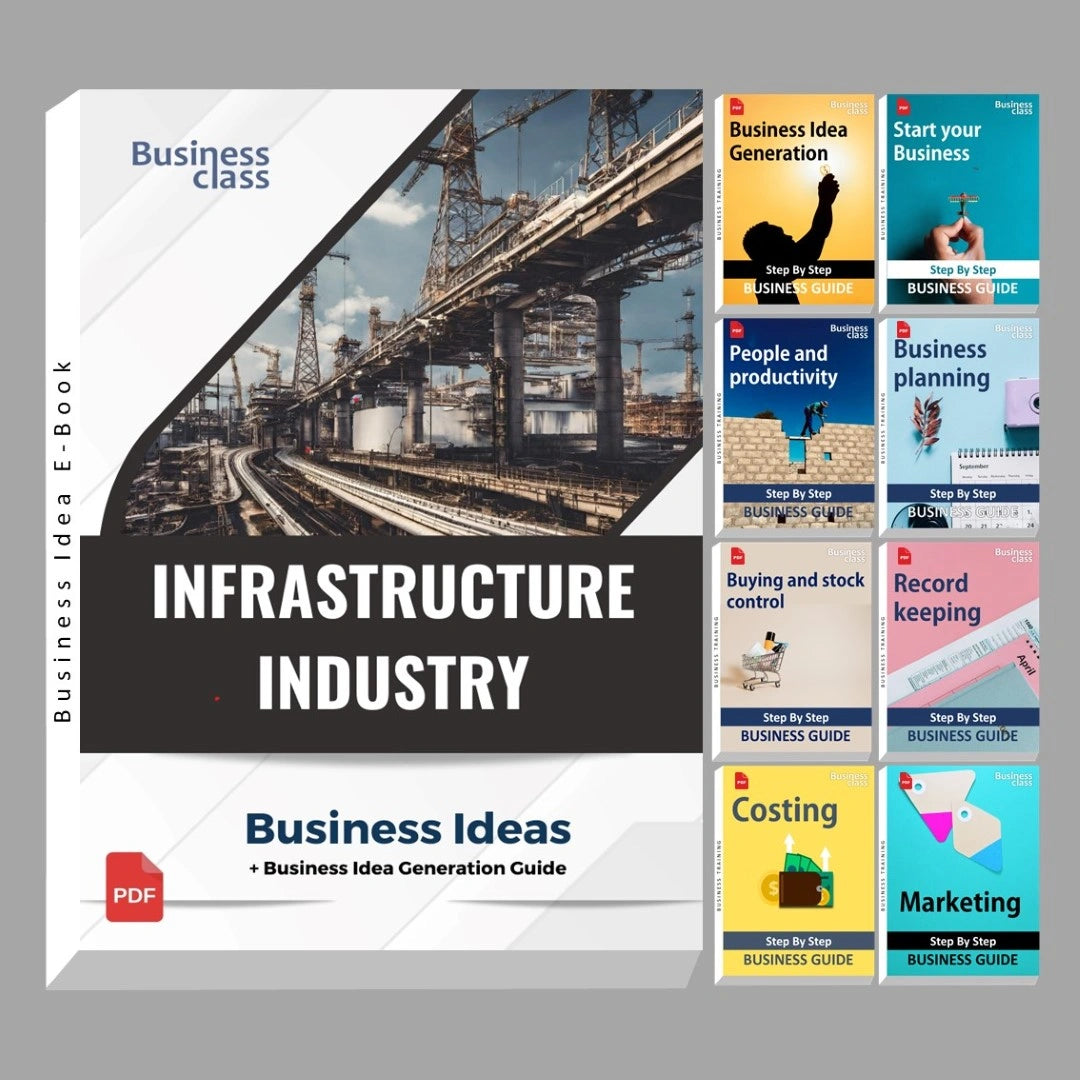 Infrastructure industry business ideas book with business training guide bundle