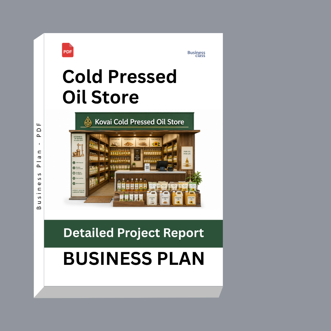 Cold Pressed Oil Store Detailed Project Report – DPR & Business Plan