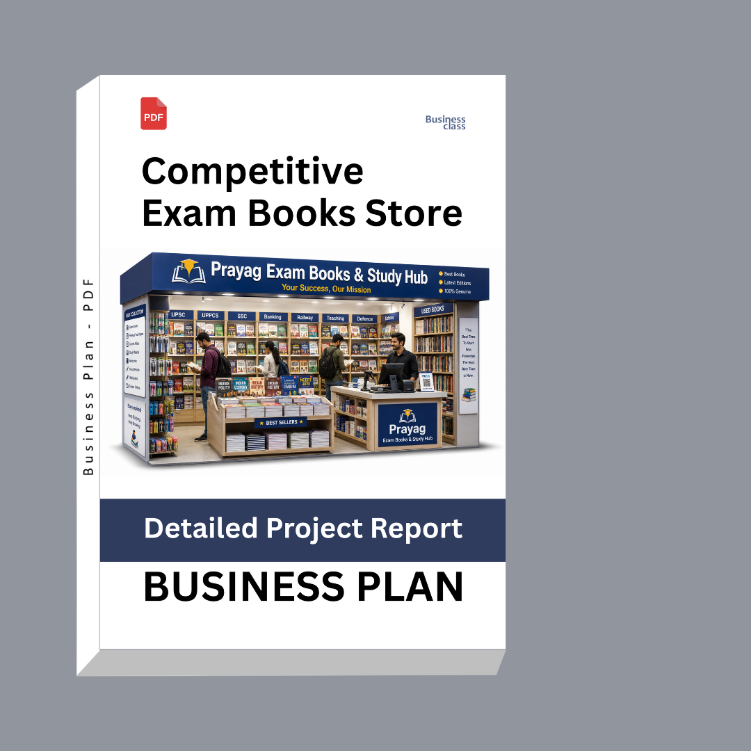 Competitive Exam Books Store Detailed Project Report – DPR & Business Plan