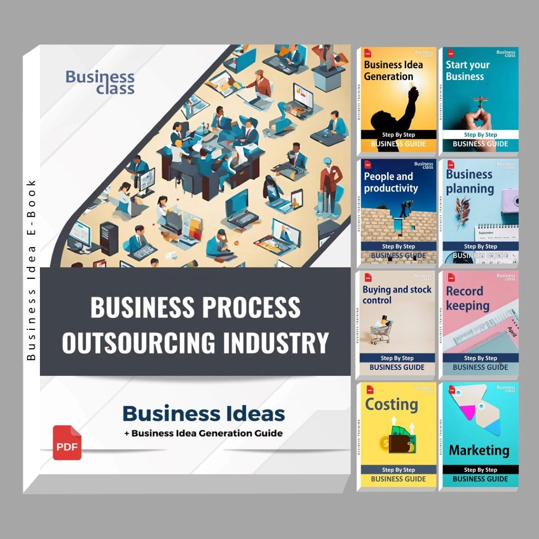 Business process outsourcing industry business ideas book with business training guide bundle