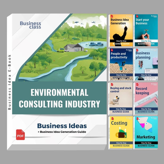 Environmental consulting industry business ideas book with business training guide bundle