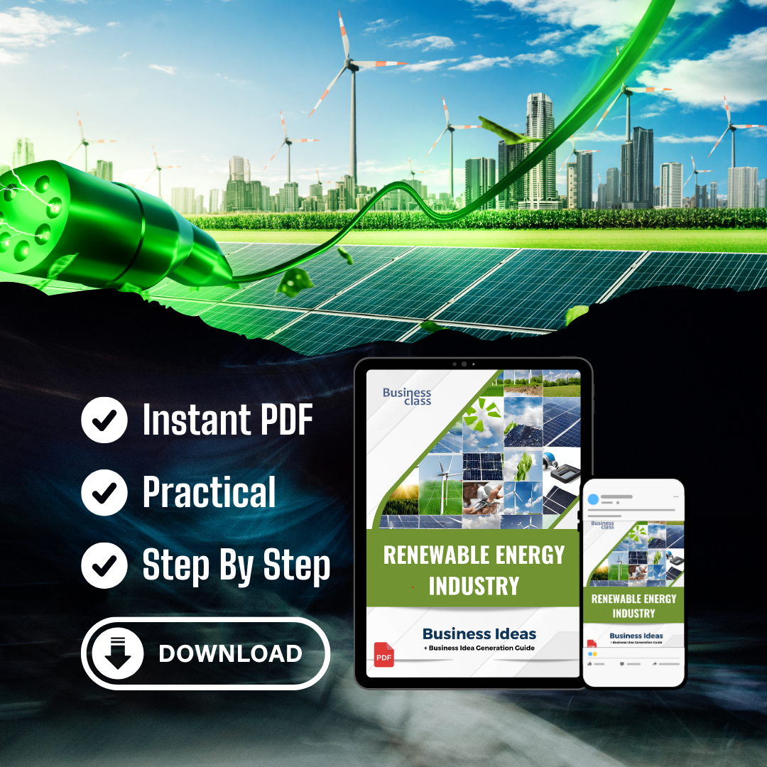 Renewable energy industry business ideas book with business training guide bundle