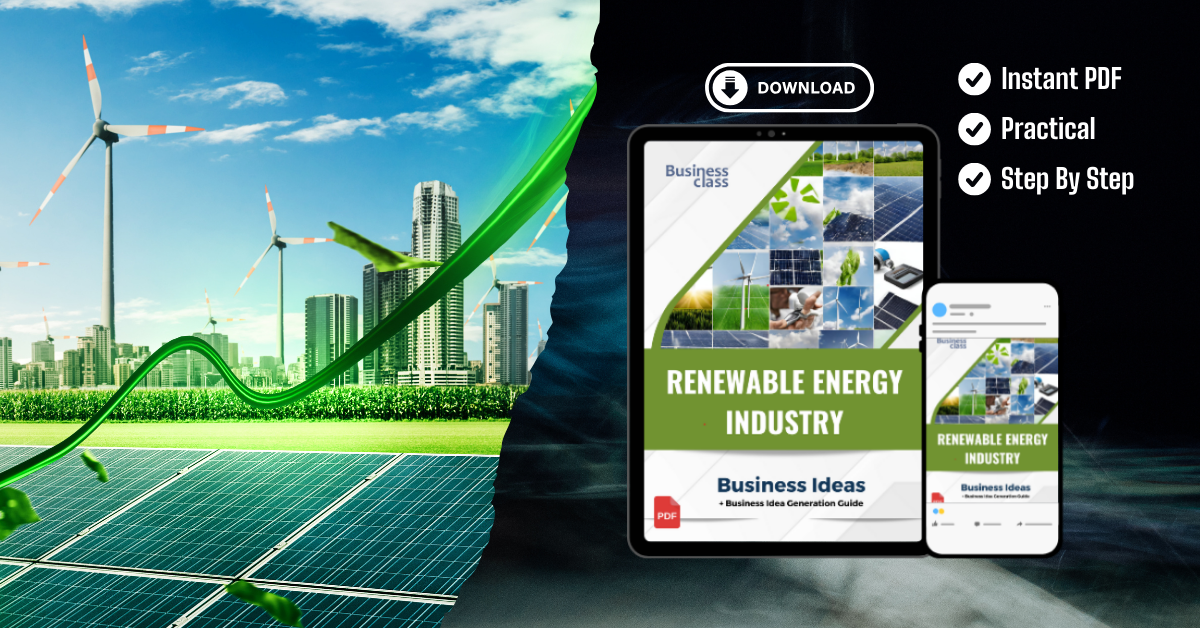 Renewable energy industry business ideas book with business training guide bundle