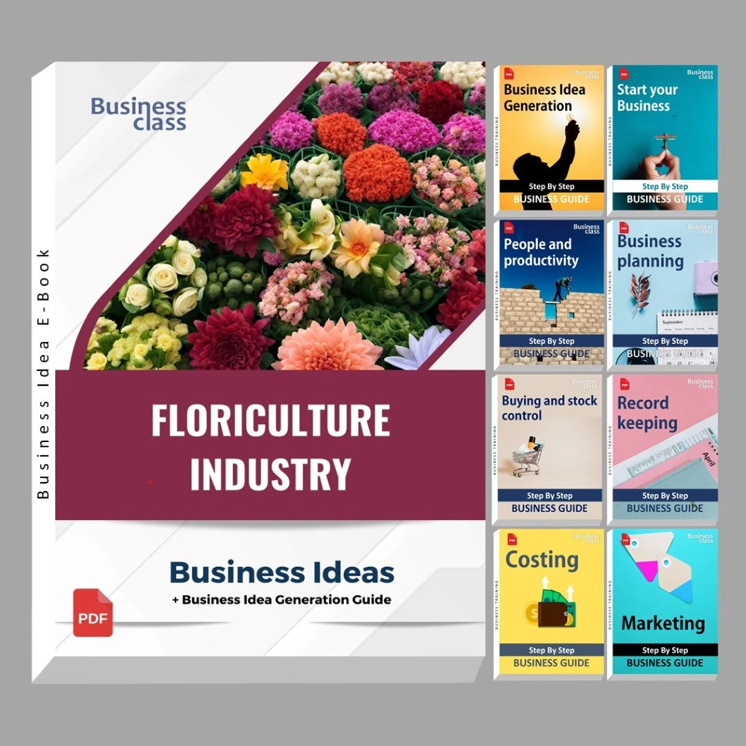 Floriculture industry business ideas book with business training guide bundle