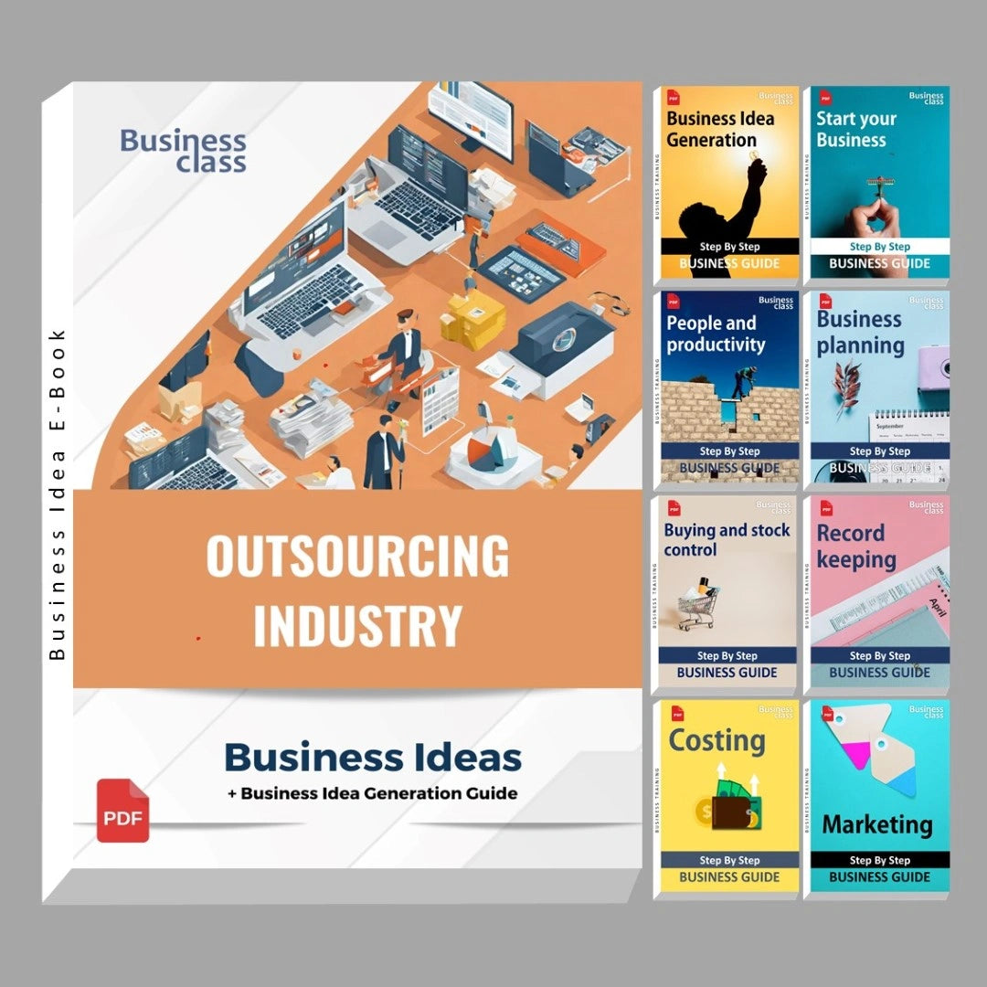 Outsourcing industry business ideas book with business training guide bundle