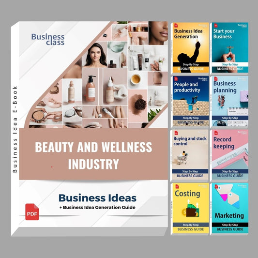 Beauty and wellness industry business ideas book with business training guide bundle
