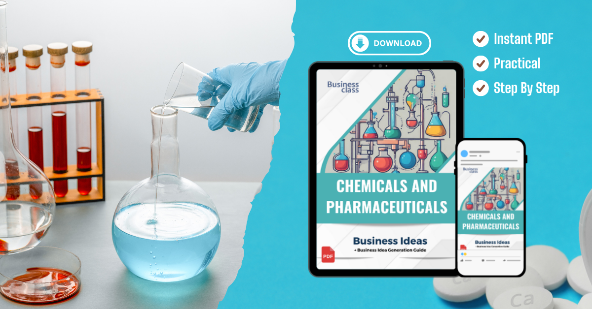 Chemicals and pharmaceuticals industry business ideas book with business training guide bundle