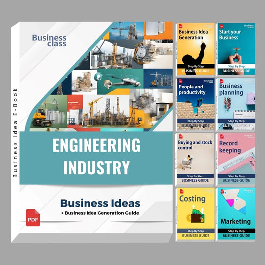 Engineering industry business ideas book with business training guide bundle