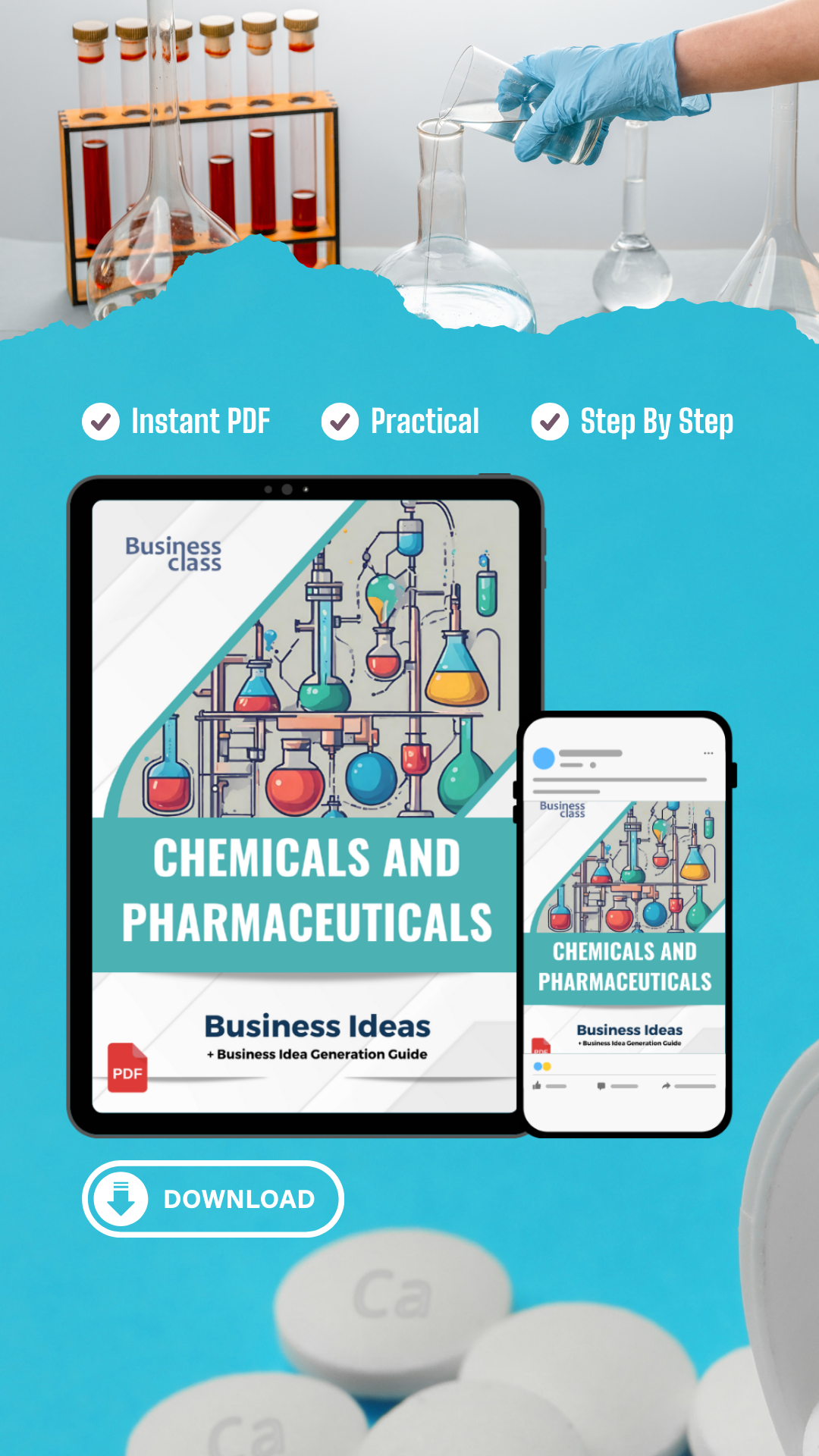 Chemicals and pharmaceuticals industry business ideas book with business training guide bundle