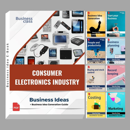 Consumer electronics industry business ideas book with business training guide bundle
