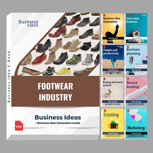 Footwear industry business ideas book with business training guide bundle