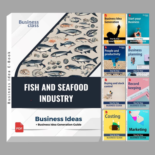 Fish and seafood industry business ideas book with business training guide bundle