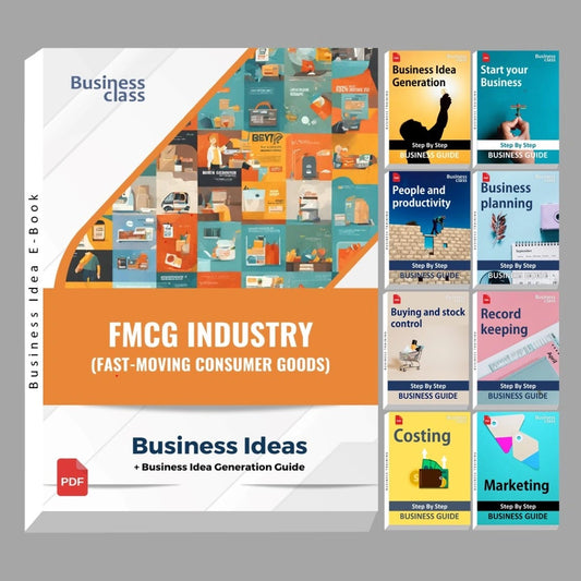 FMCG (Fast-moving consumer goods) industry business ideas book with business training guide bundle