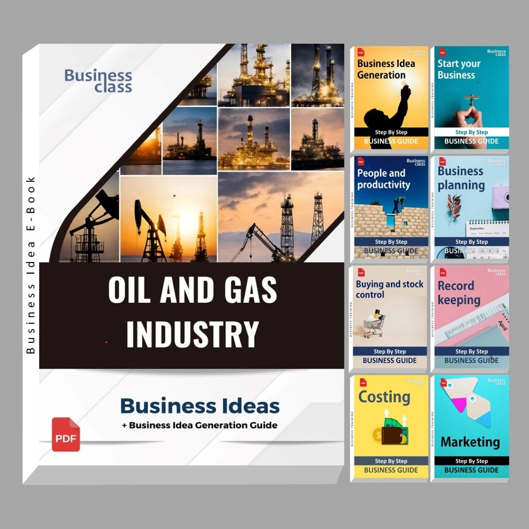 Oil and gas industry business ideas book with business training guide bundle