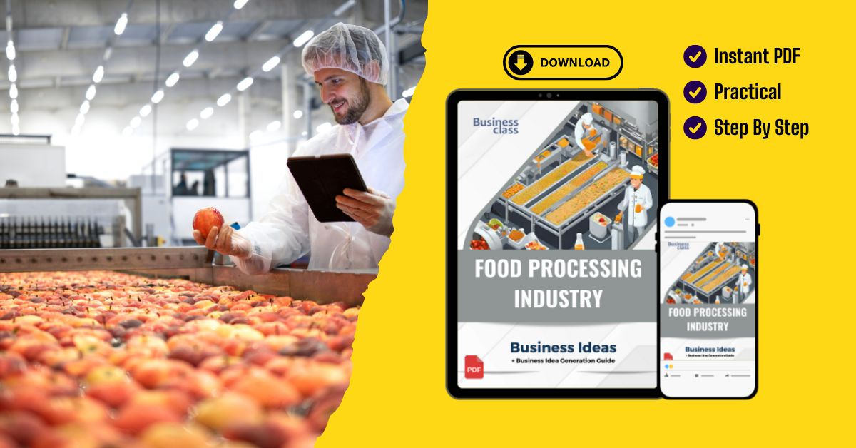 Food processing industry business ideas book with business training guide bundle
