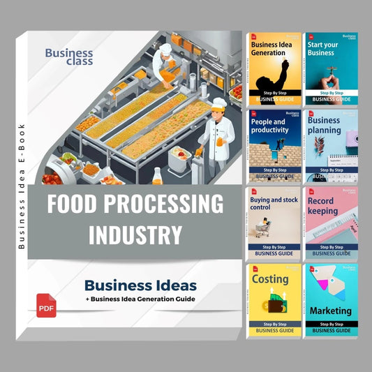 Food processing industry business ideas book with business training guide bundle