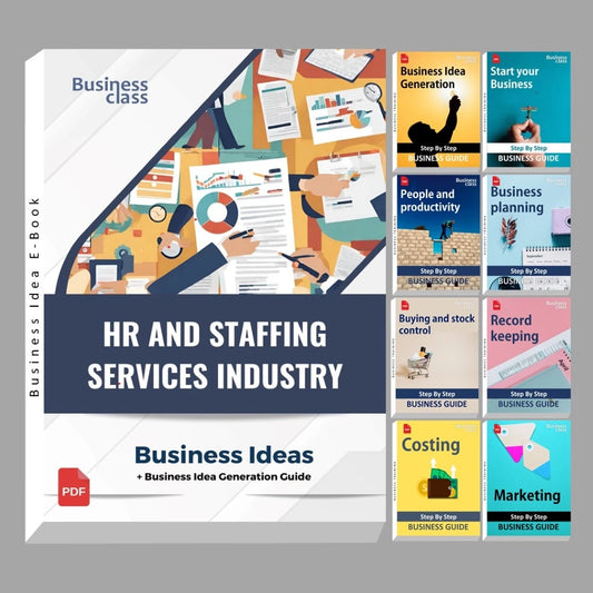 HR and staffing services industry business ideas book with business training guide bundle