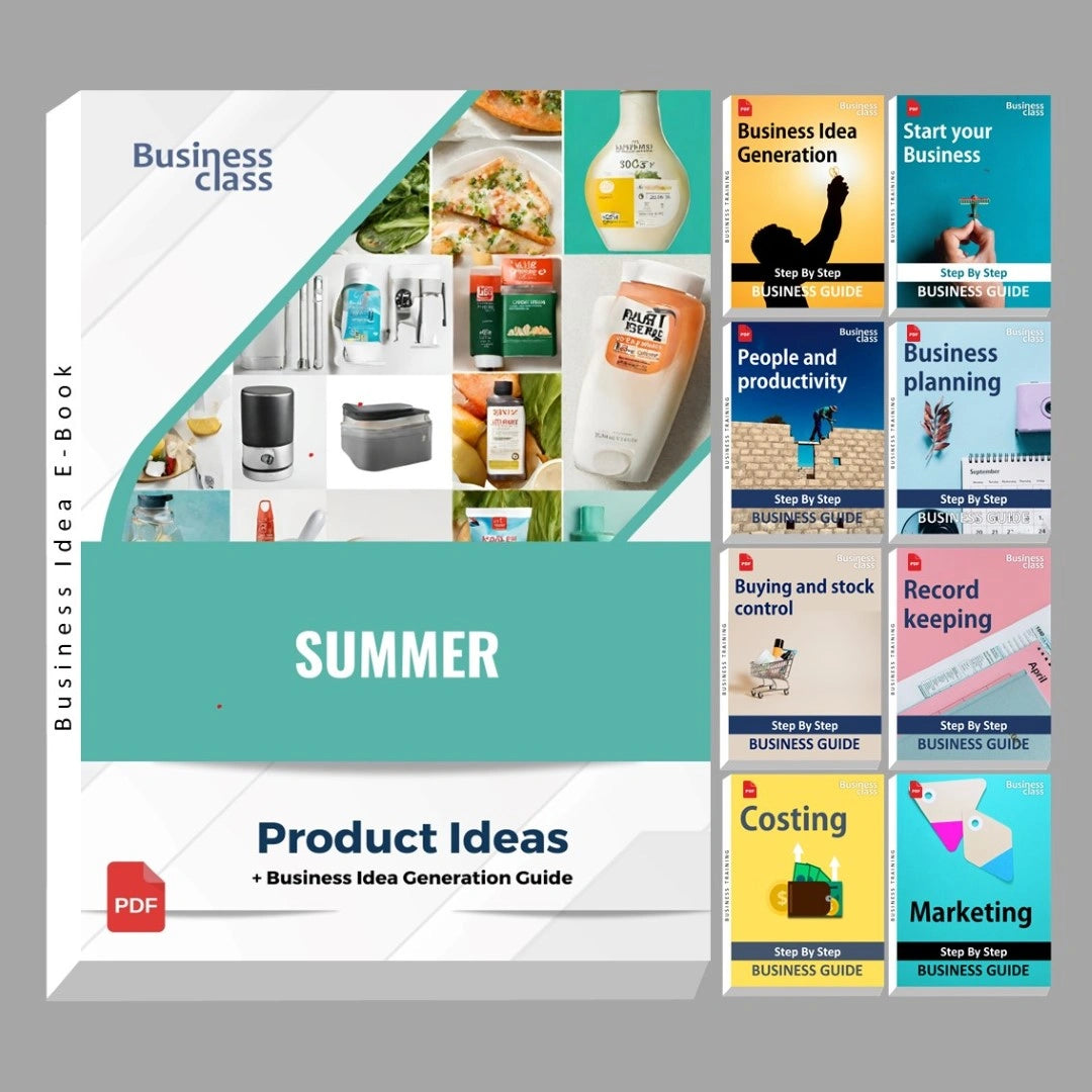 Summer Product business ideas book with business training guide bundle