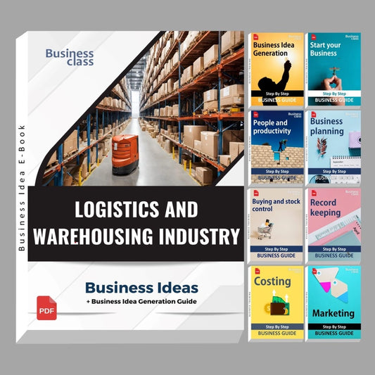 Logistics and warehousing industry business ideas book with business training guide bundle
