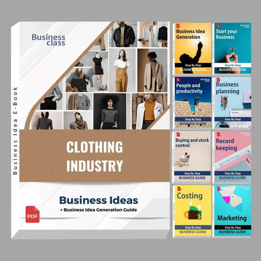Clothing industry business ideas book with business training guide bundle