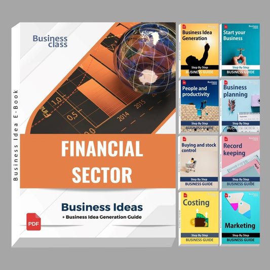 Financial sector business ideas book with business training guide bundle