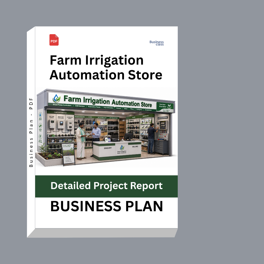 Farm Irrigation Automation Store Detailed Project Report – DPR & Business Plan