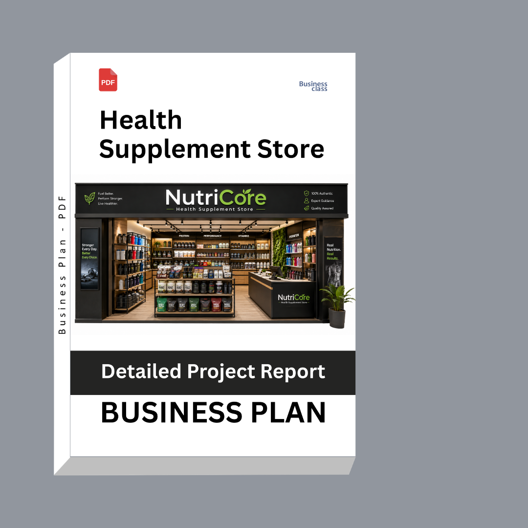 Retail Health Supplement Store Detailed Project Report – DPR & Business Plan
