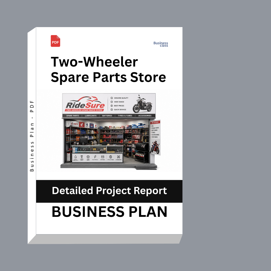 Two-Wheeler Spare Parts Store Detailed Project Report – DPR & Business Plan