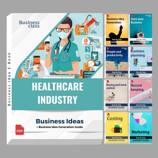 Healthcare industry business ideas book with business training guide bundle
