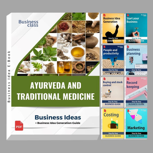 Ayurveda and traditional medicine industry business ideas book with business training guide bundle